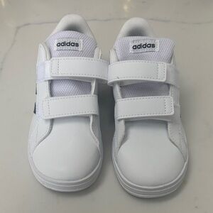 Adidas Kids White Velcro Sneakers